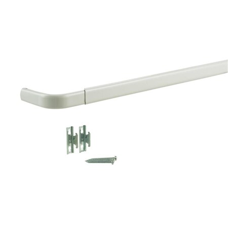 Daphnes Dinnette 18 to 30 in. Heavy Duty Curtain Rod White DA2516465
